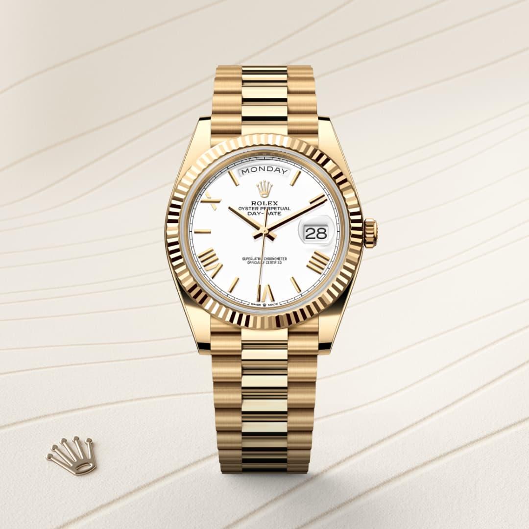 Rolex Day-Date 40 M228238-0042 Watch Front Facing 