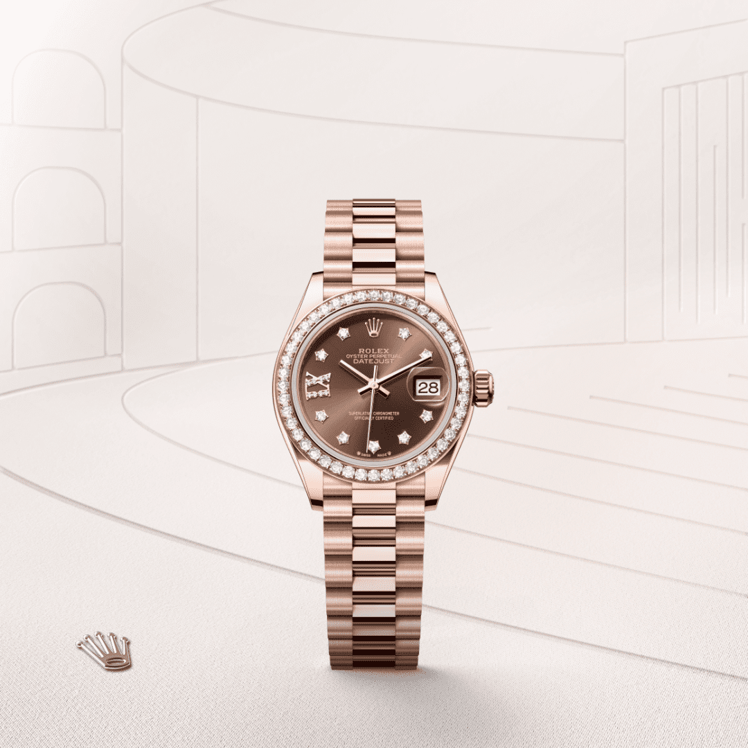 Rolex Lady-Datejust M279135rbr-0001 watch front facing