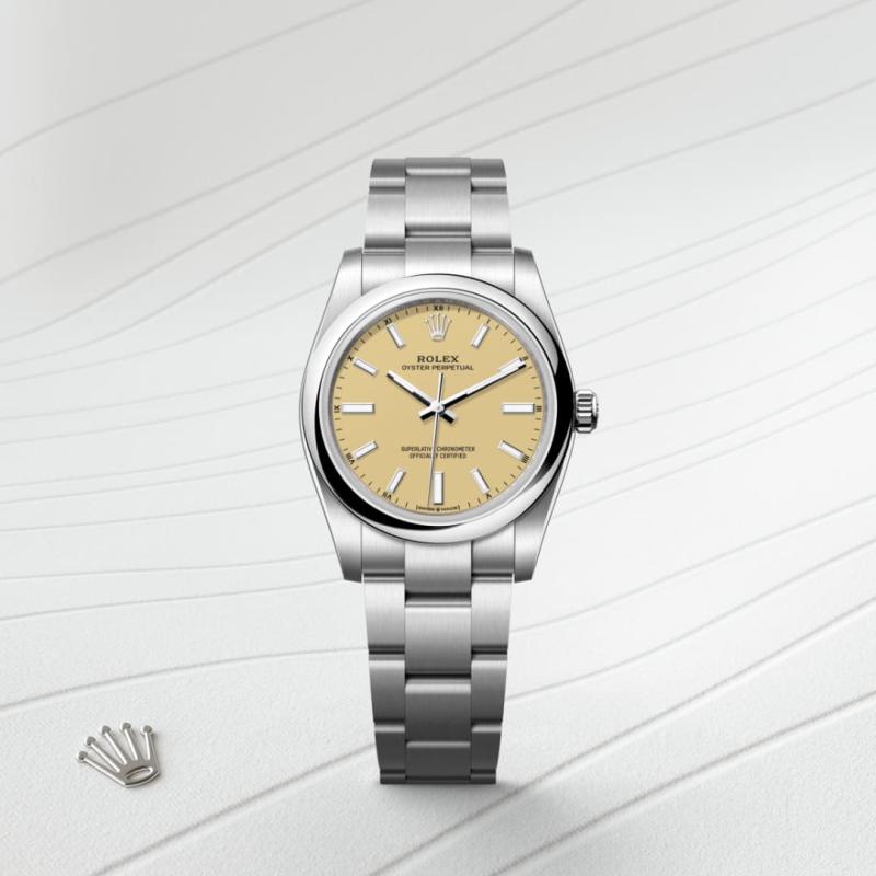 Rolex Oyster Perpetual 34 M124200-0007 watch front facing