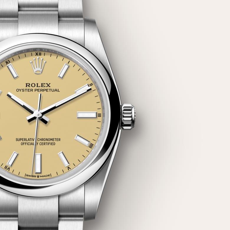 Rolex Oyster Perpetual 34 M124200-0007 with Superlative Certified tag