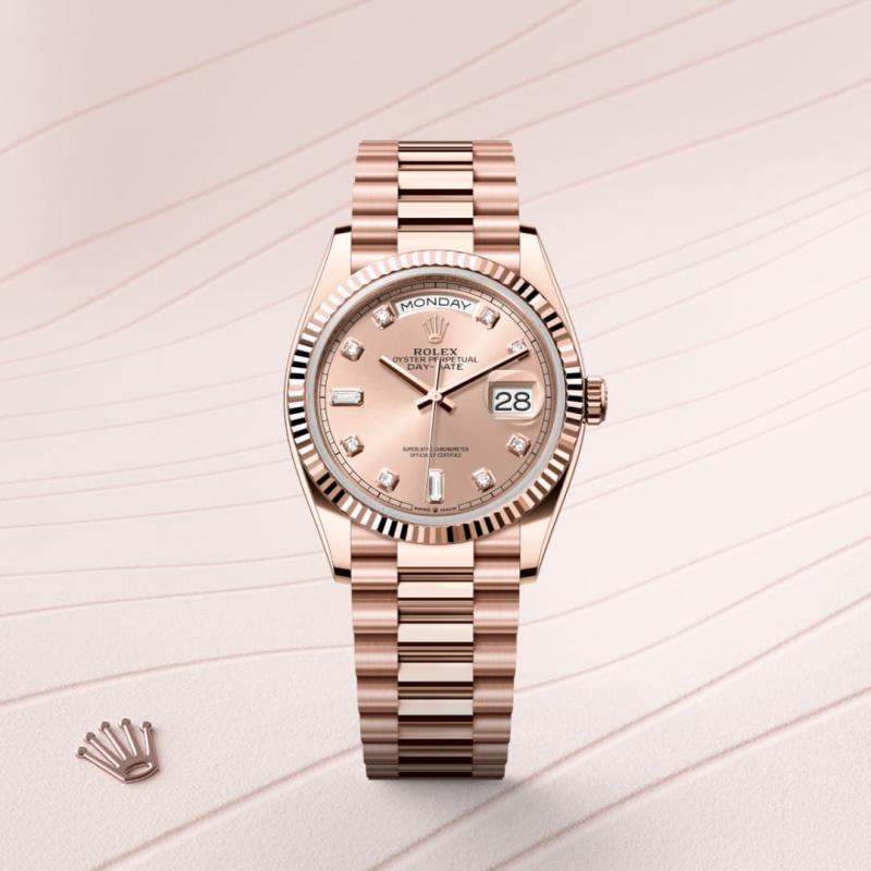 Rolex Day-Date 36 M128235-0009 Watch Front Facing 