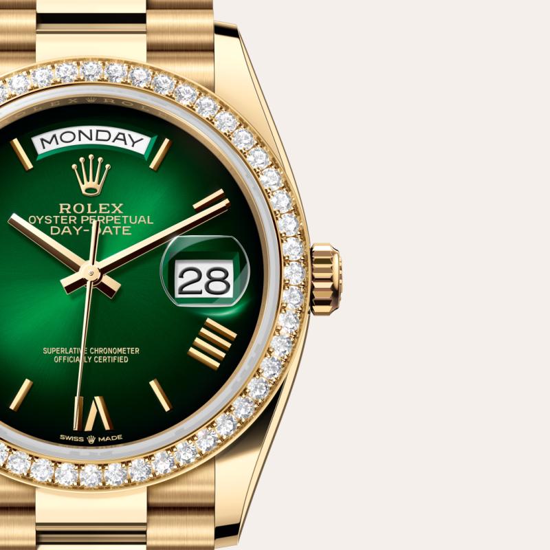 Rolex Day-Date M128348RBR-0068 with Superlative Certified tag