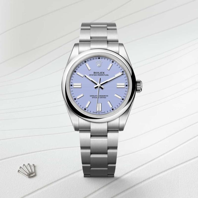 Rolex Oyster Perpetual M134300-0012 watch front facing