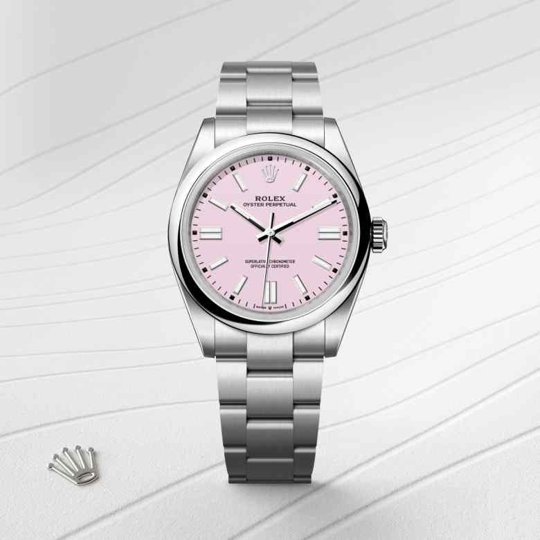 Rolex Oyster Perpetual M134300-0013 watch front facing