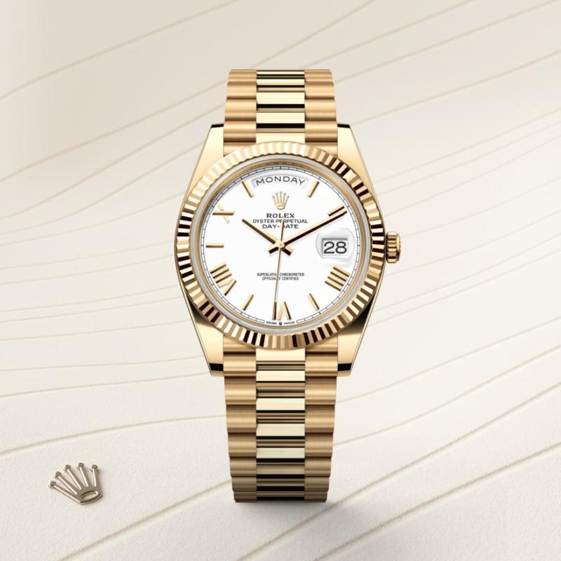 Rolex Day-Date 40 M228238-0042 Watch Front Facing 