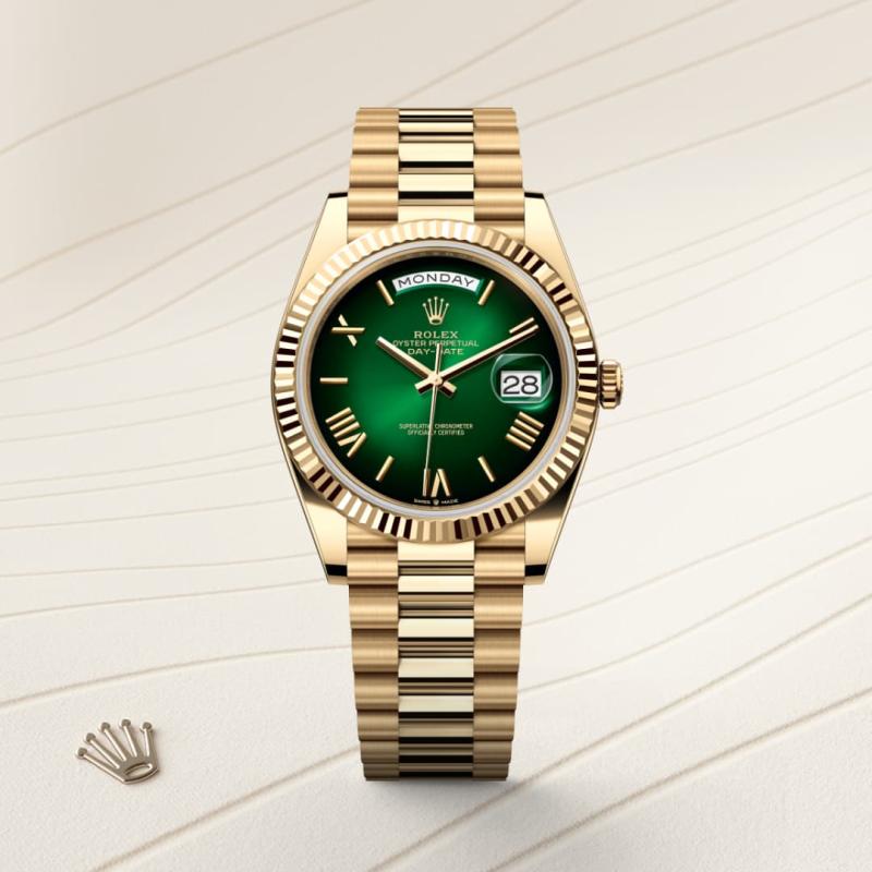 Rolex Day-Date 40 M228238-0069 Watch Front Facing 