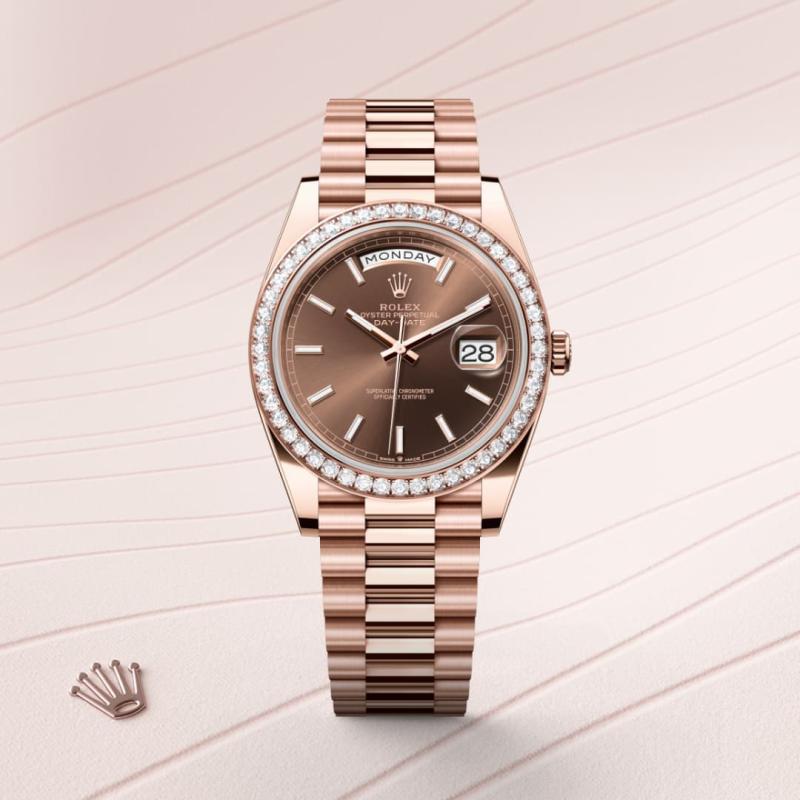 Rolex Day-Date M228345rbr0024 front facing
