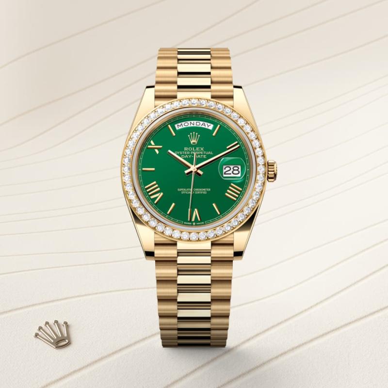 Rolex Day-Date M228348rbr0040 front facing