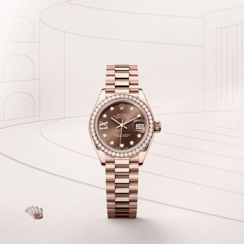 Rolex Lady-Datejust M279135rbr-0001 watch front facing