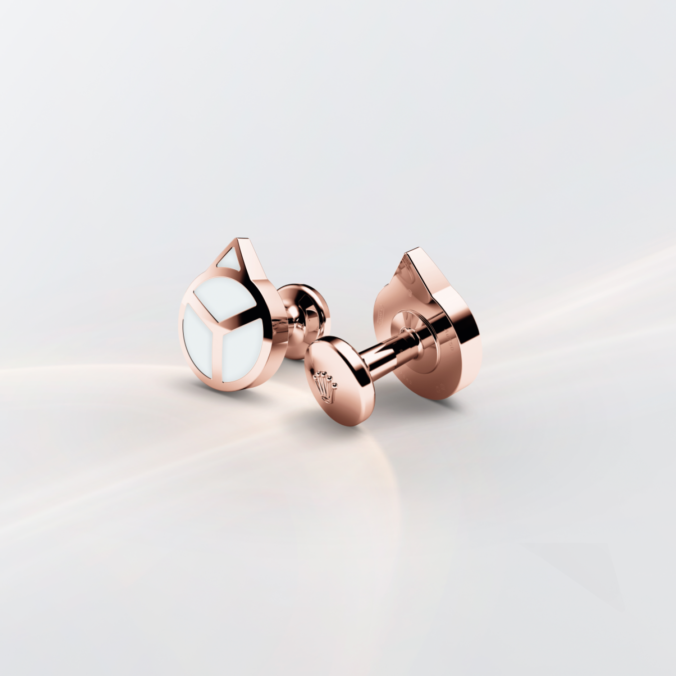 Rolex accessories 'Hand' cufflinks A1025 18ct Everose gold and luminescent material