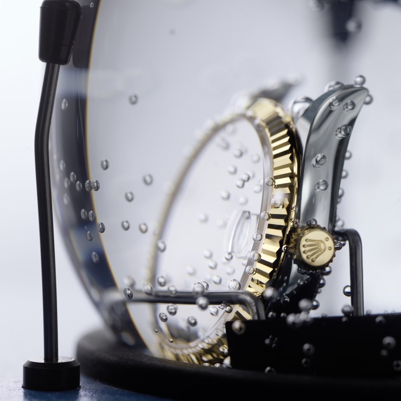 A Rolex Watch undergoing water resistance testing