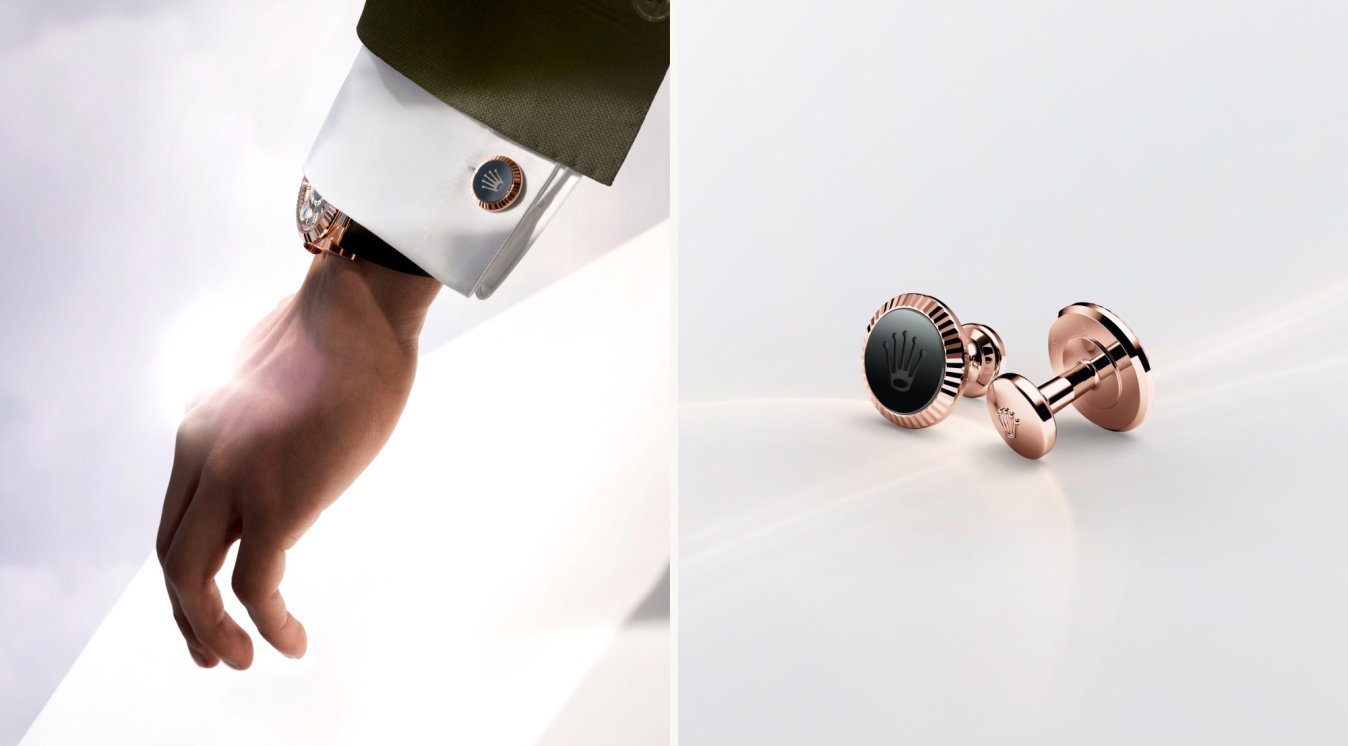 Rolex accessories 'Fluted' cufflinks