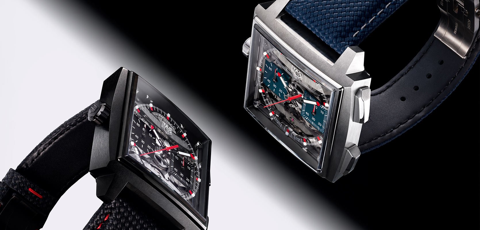 Two new TAG Heuer Monaco watches, released during Watches & Wonders 2026.