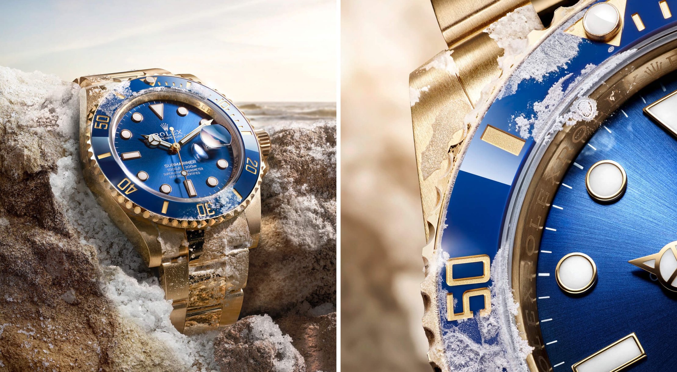 Rolex Submariner with Blue Bezel and Black Dial