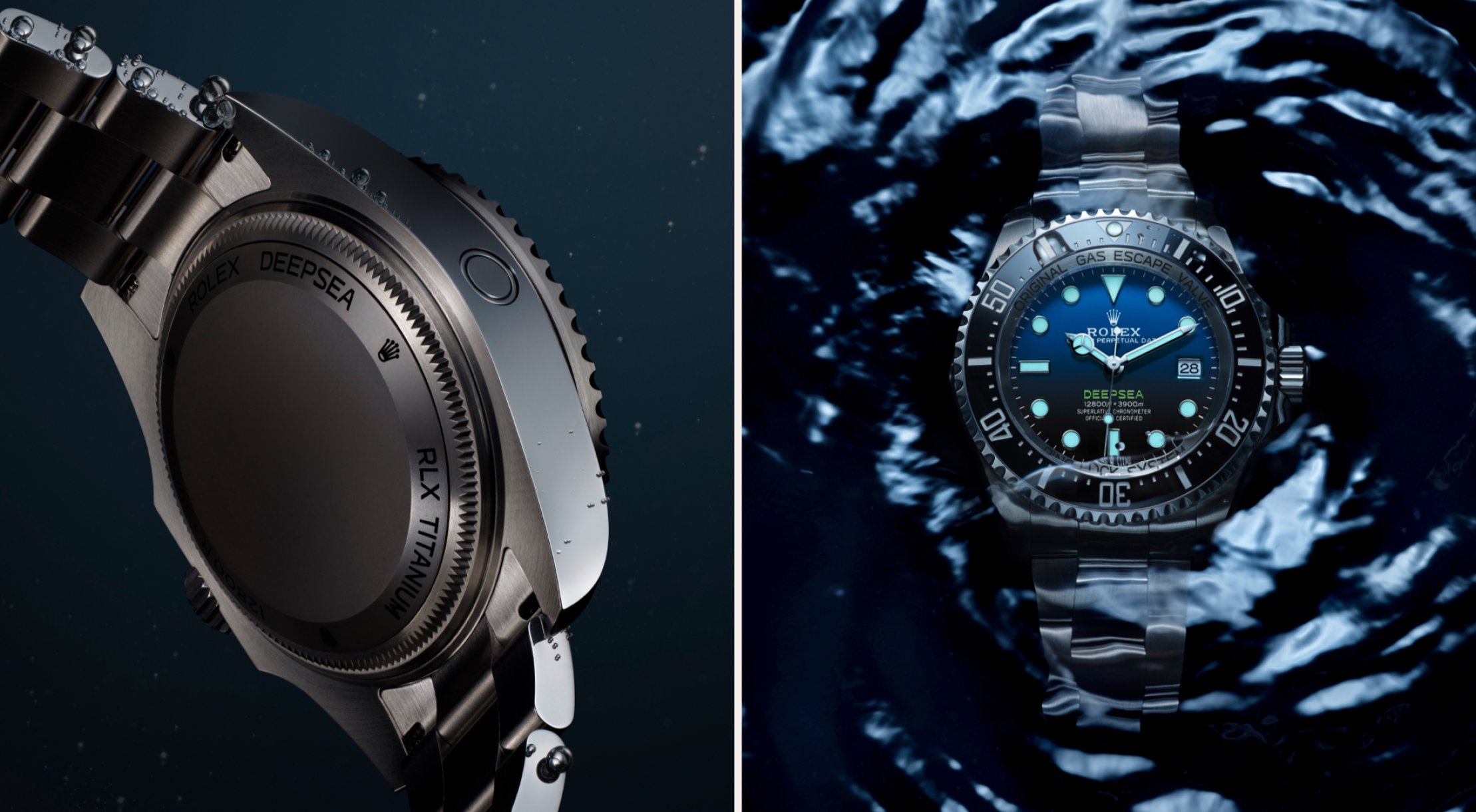 Rolex Deepsea Watch Caseback and Dial Details