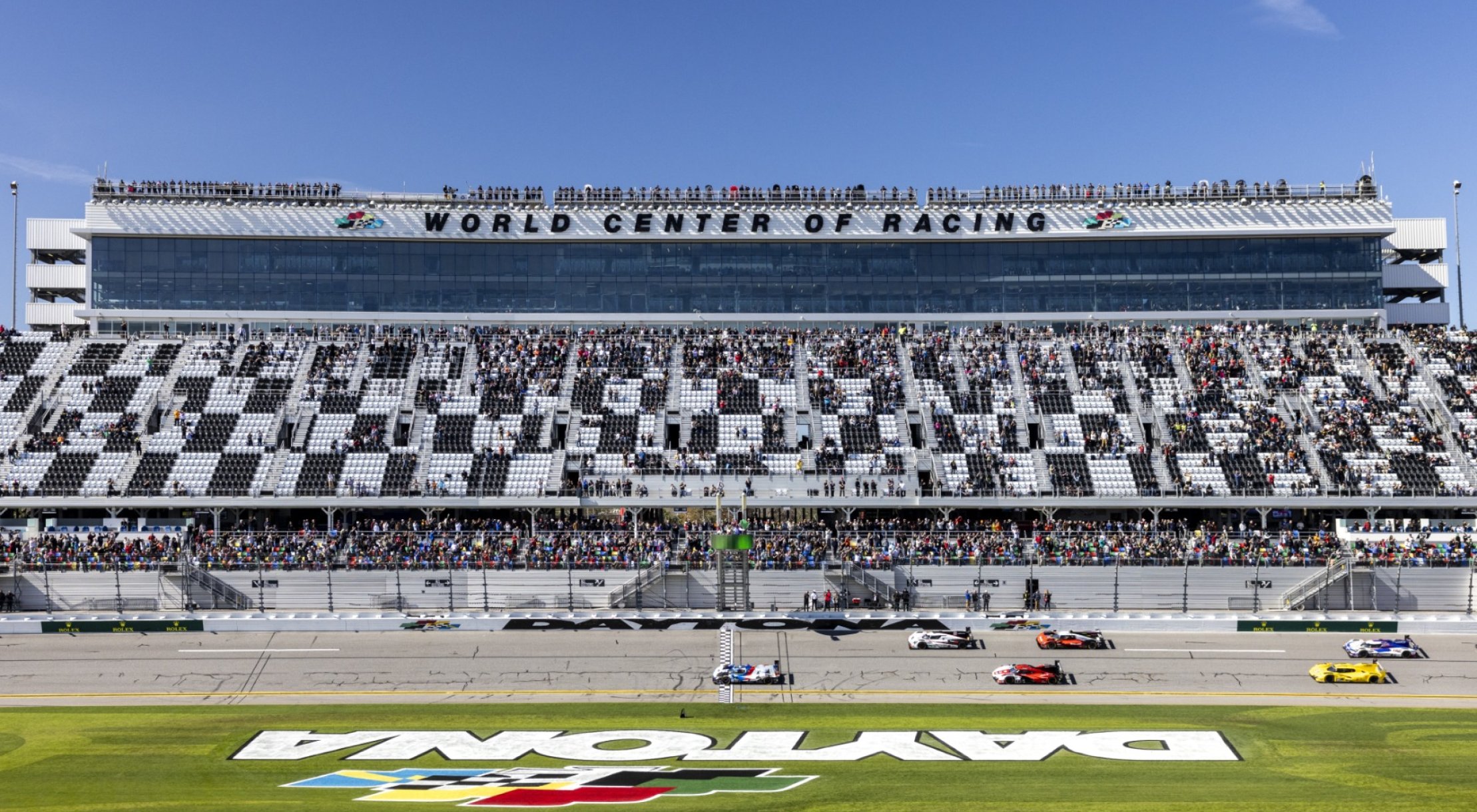 The grandstand at DAYTONA