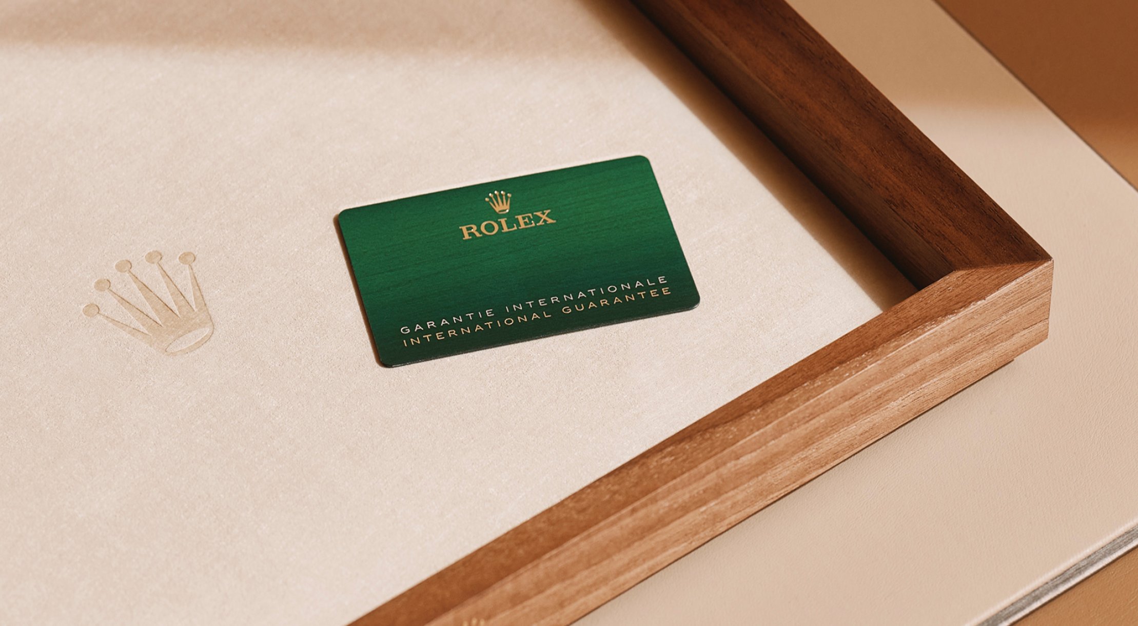 The Rolex Two-Year Service Guarantee Card that comes with all serviced Rolex watches