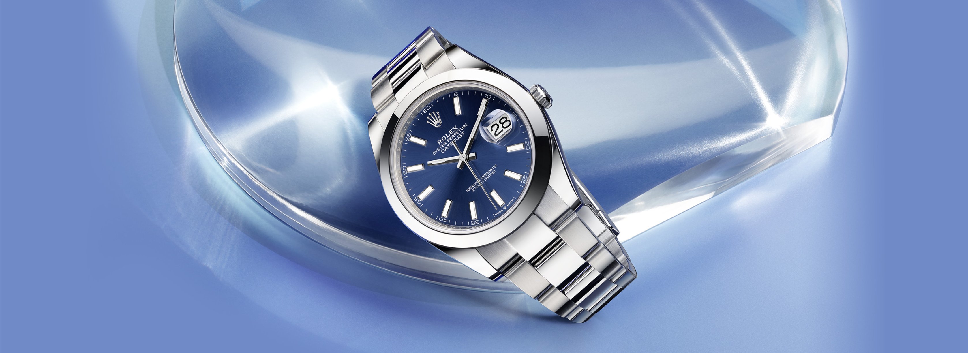 Rolex Datejust in Oystersteel with Blue Dial