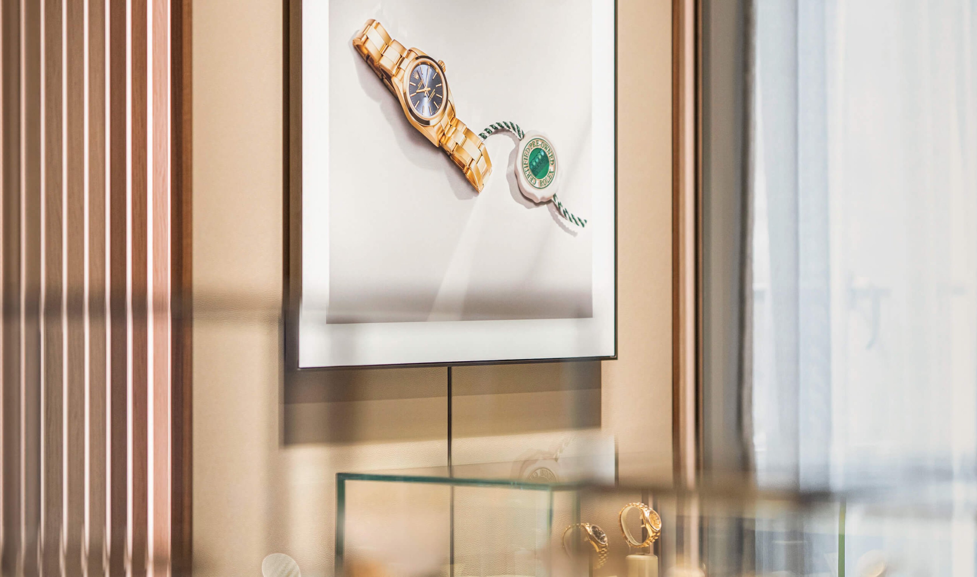 Detail of Rolex Certified Pre-Owned showroom at Laings