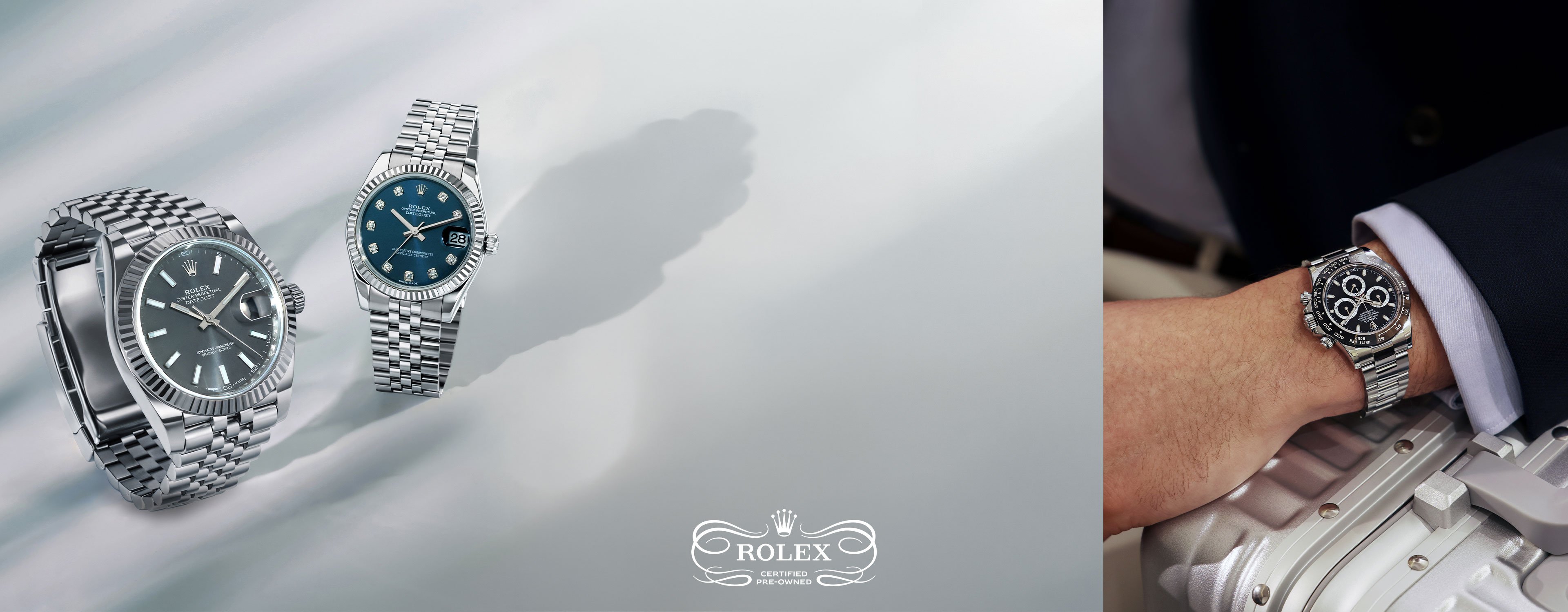 A Rolex certified Pre owned Datejust with fluted bezel