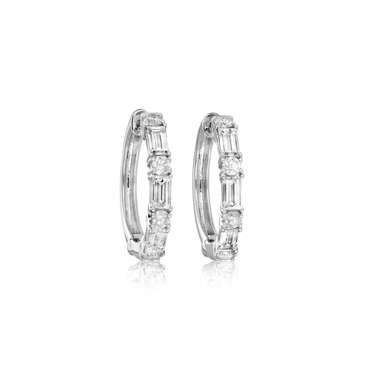 Diamond Hoop Earrings